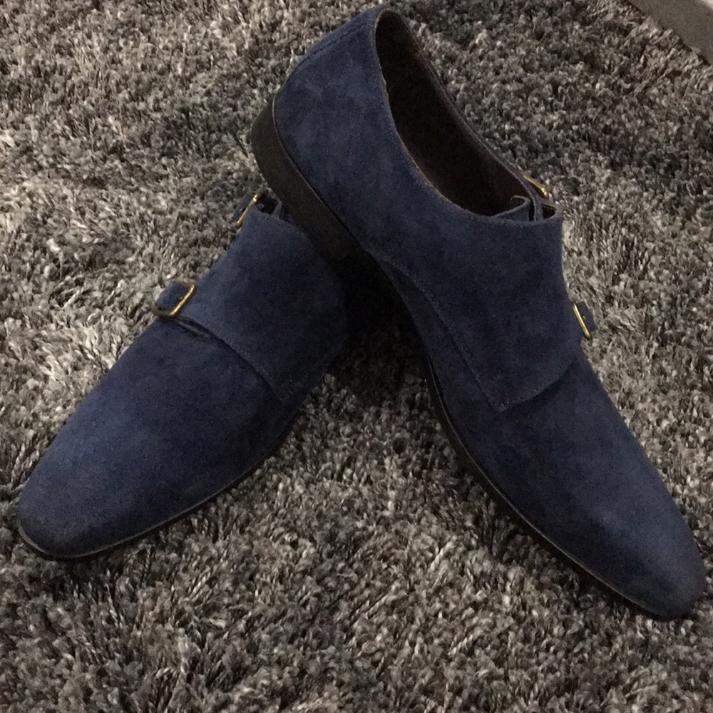 a. testoni navy suede shoes